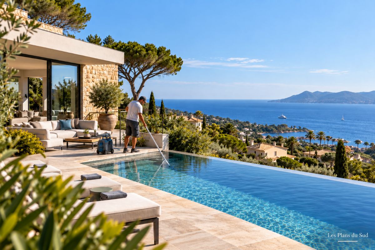 Villa with a pool and sea views on the French Riviera